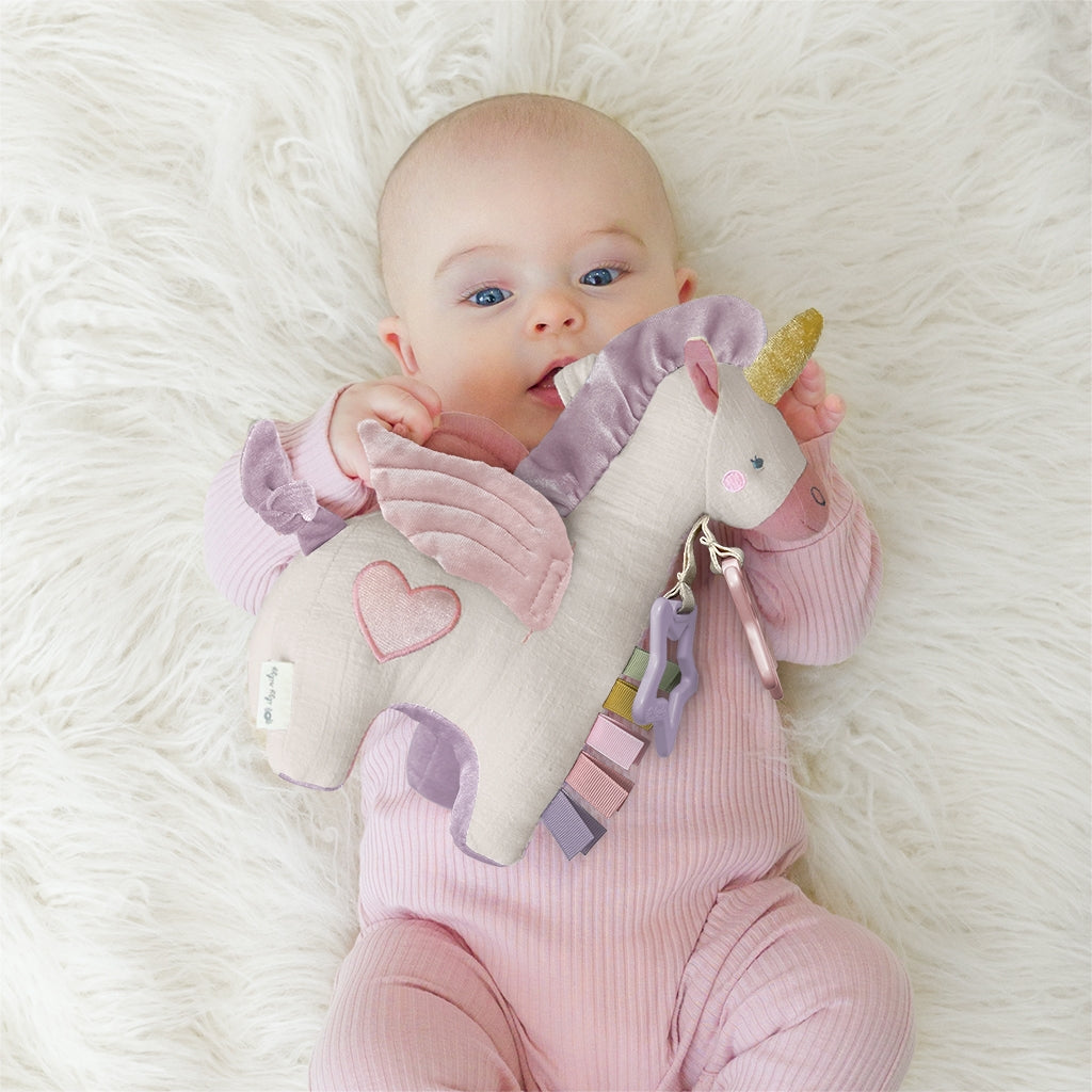 Bitzy Bespoke Link & Love™ Activity Plush with Teether - Pegasus