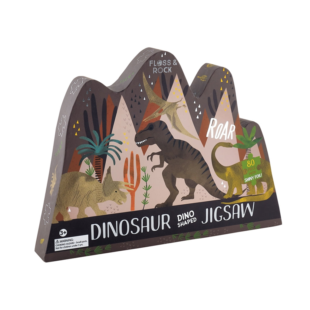80pc Jigsaw Puzzle in Shaped Box - Dino