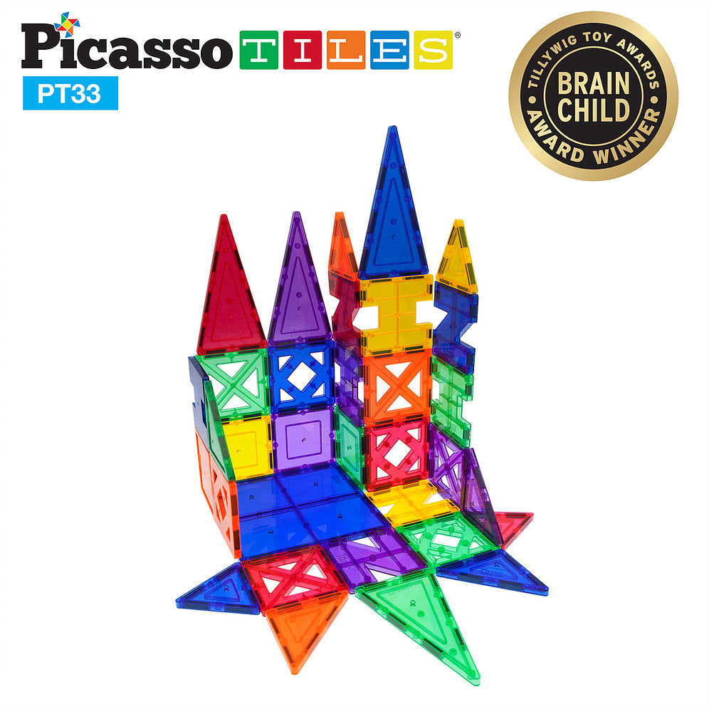 PicassoTiles - 33 Piece Magnet Educational Set