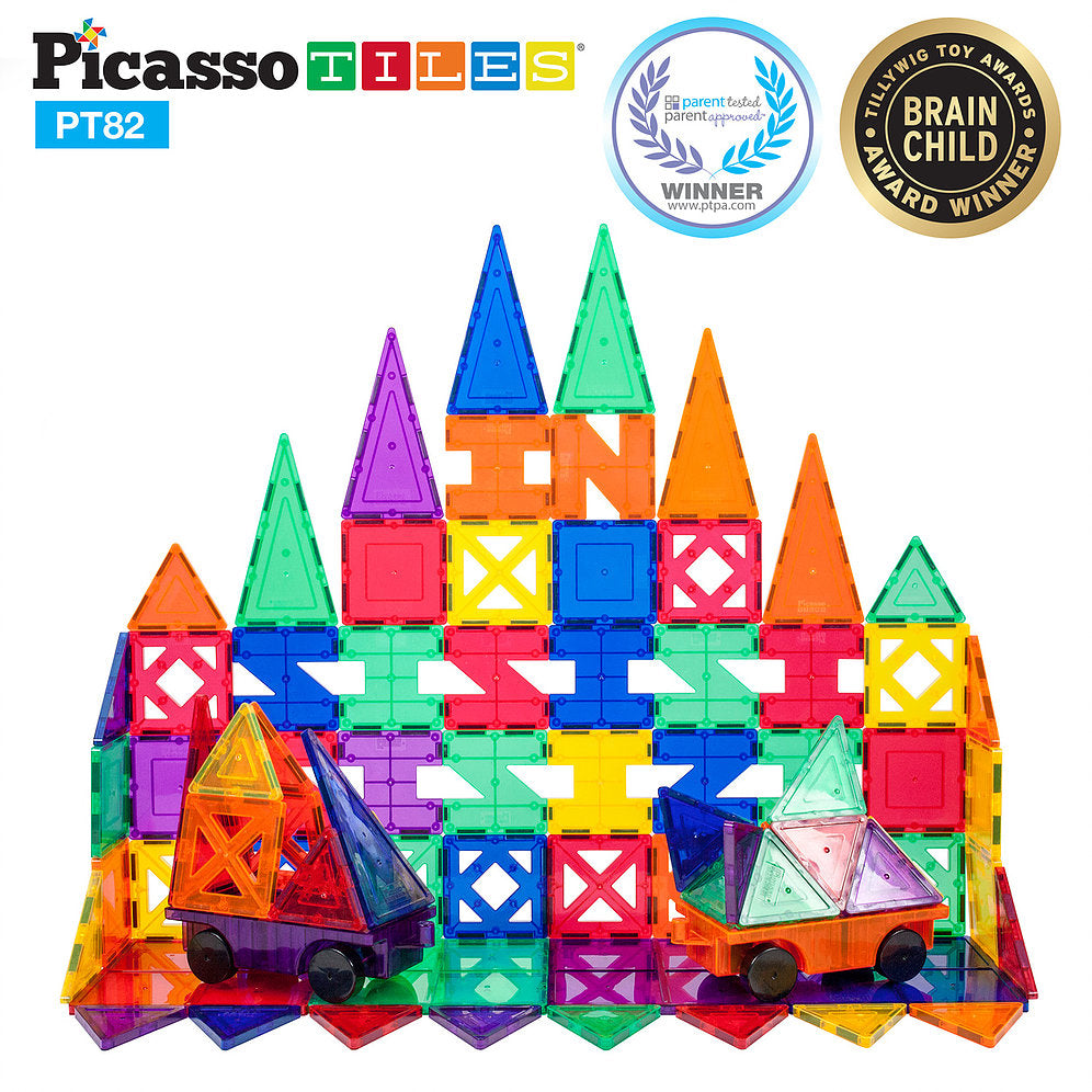 PicassoTiles - 82 Piece Magnet Creativity Set