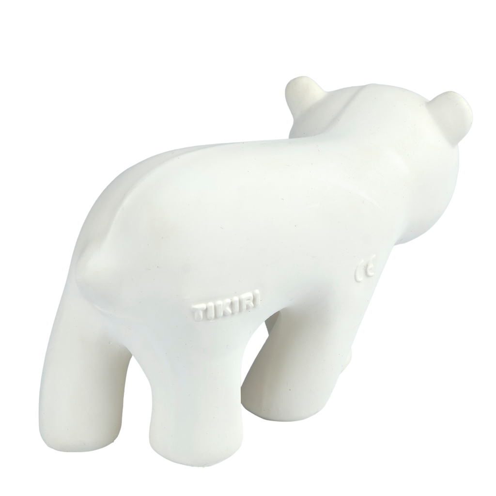 Arctic Polar Bear Organic Rubber Teether, Rattle & Bath Toy