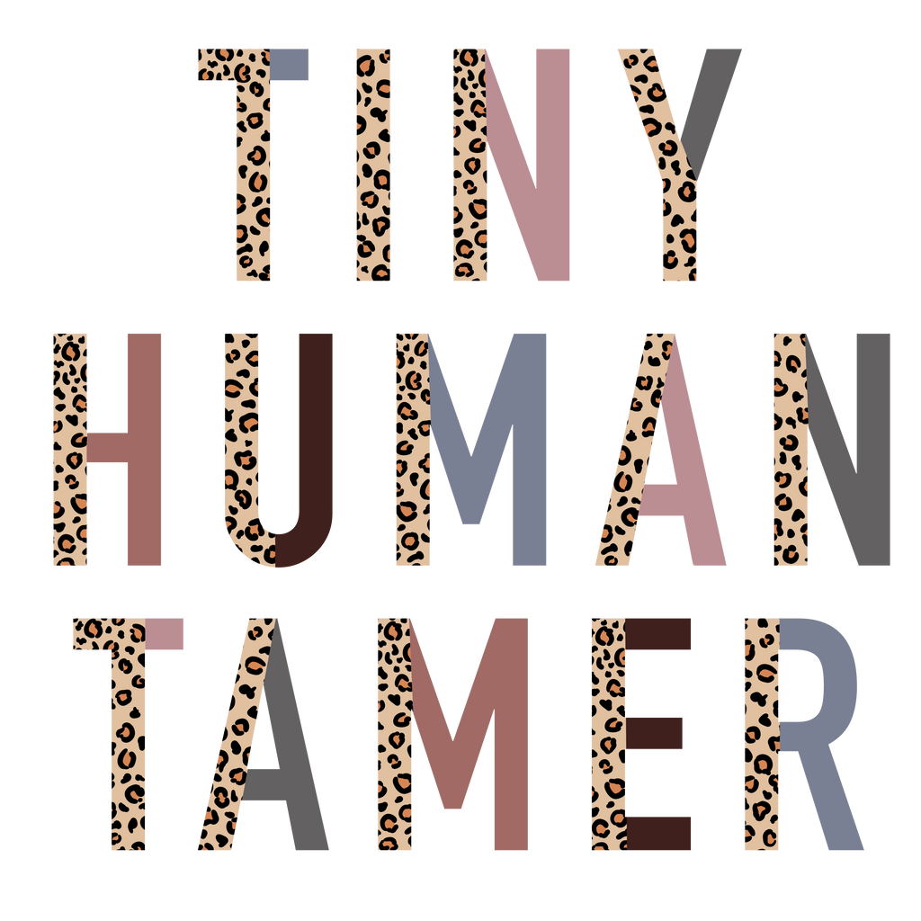 Tiny Human Tamer Clear Vinyl Sticker - 3x3 in.