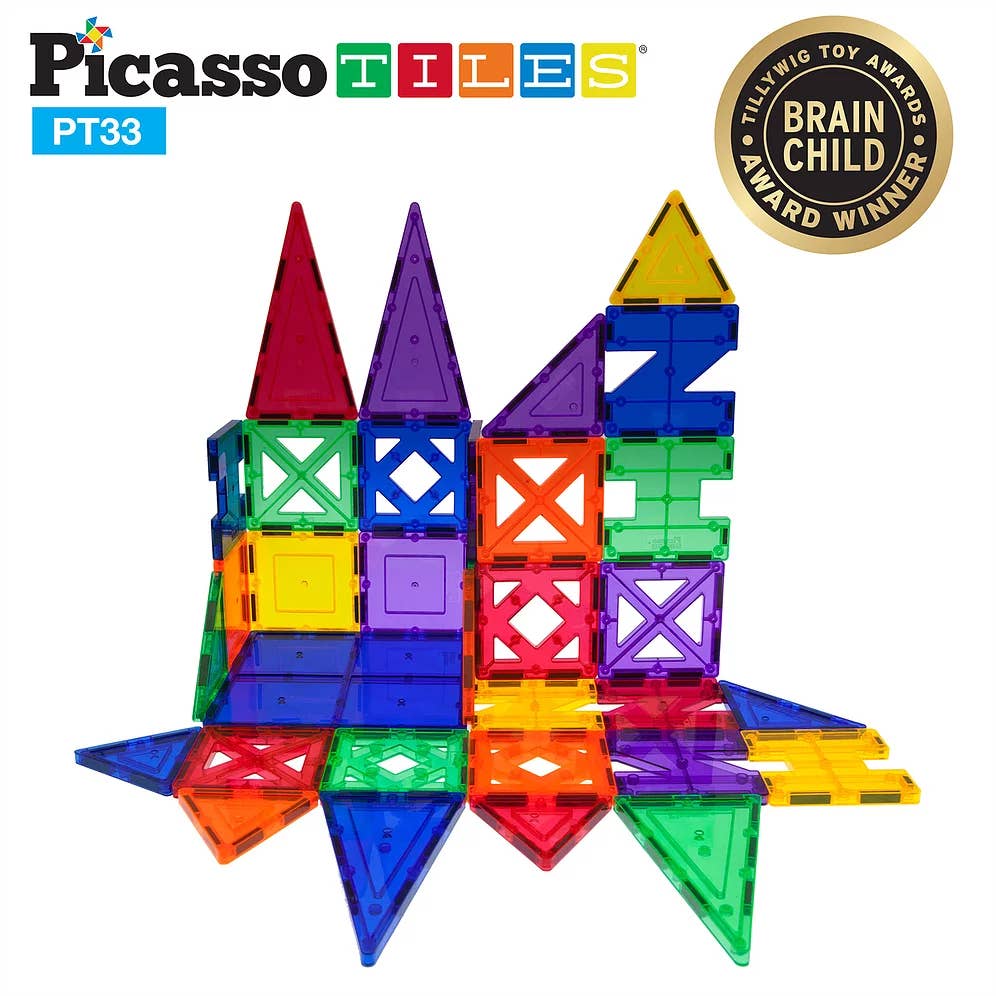 PicassoTiles - 33 Piece Magnet Educational Set