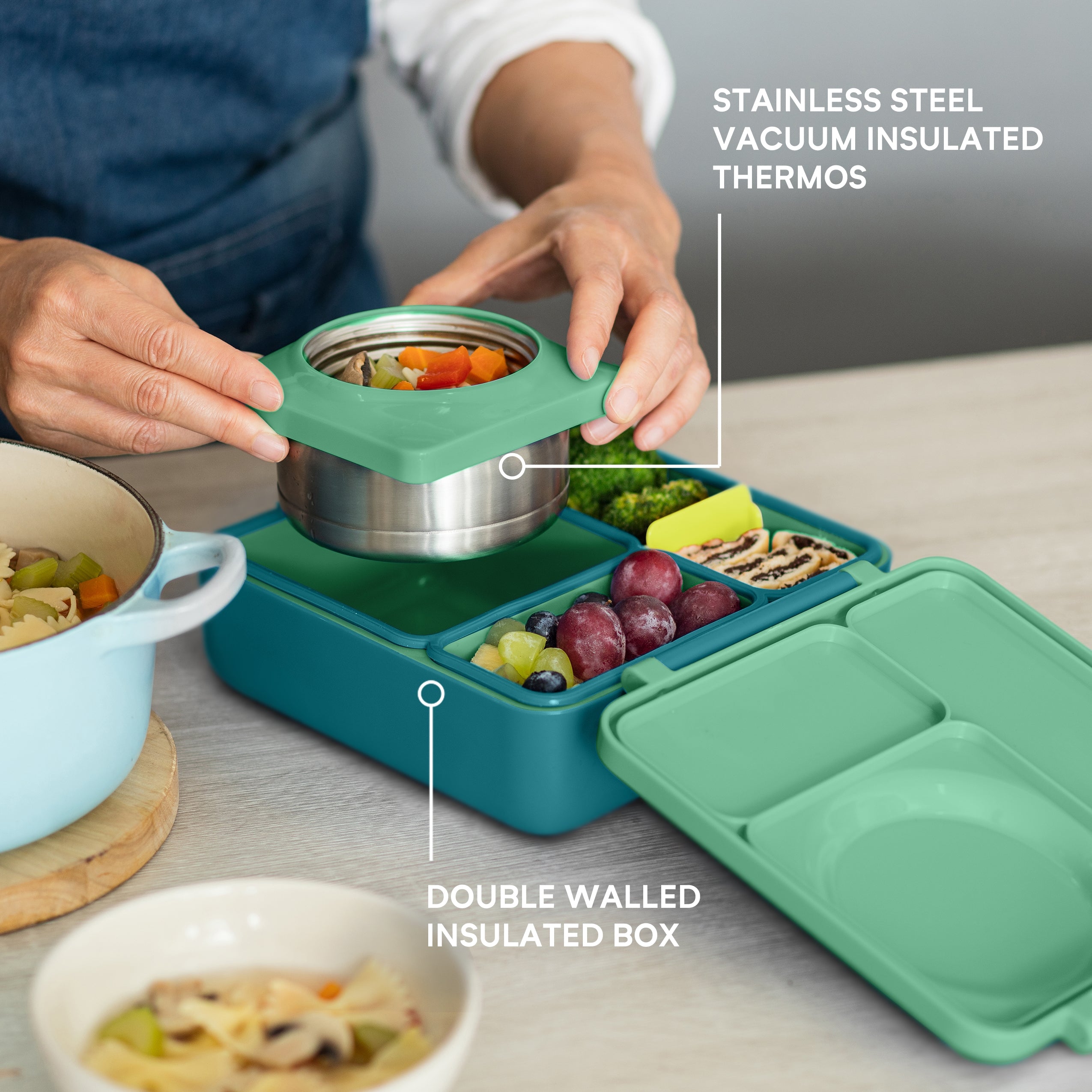 OmieBox with Insulated Thermos New Version - Green Meadow – The Girls @ Los  Altos