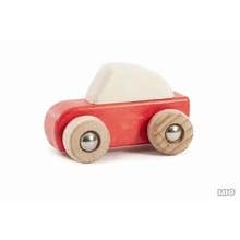 Bajo Wooden Pull Back Car - Red