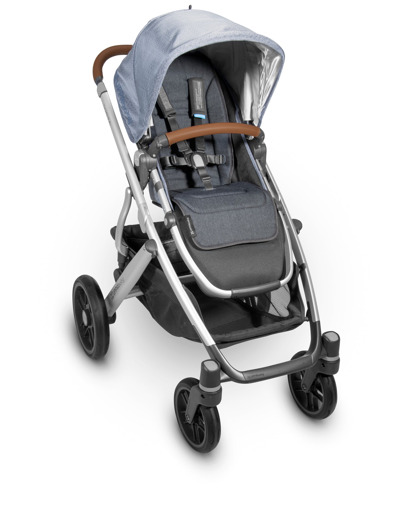 uppababy blue melange UPPAbaby Reversible Seat Liner – Mini Mint