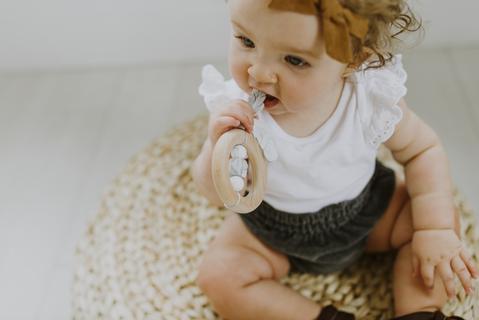 Dreamcatcher Silicone + Wood Teether - Moonstone