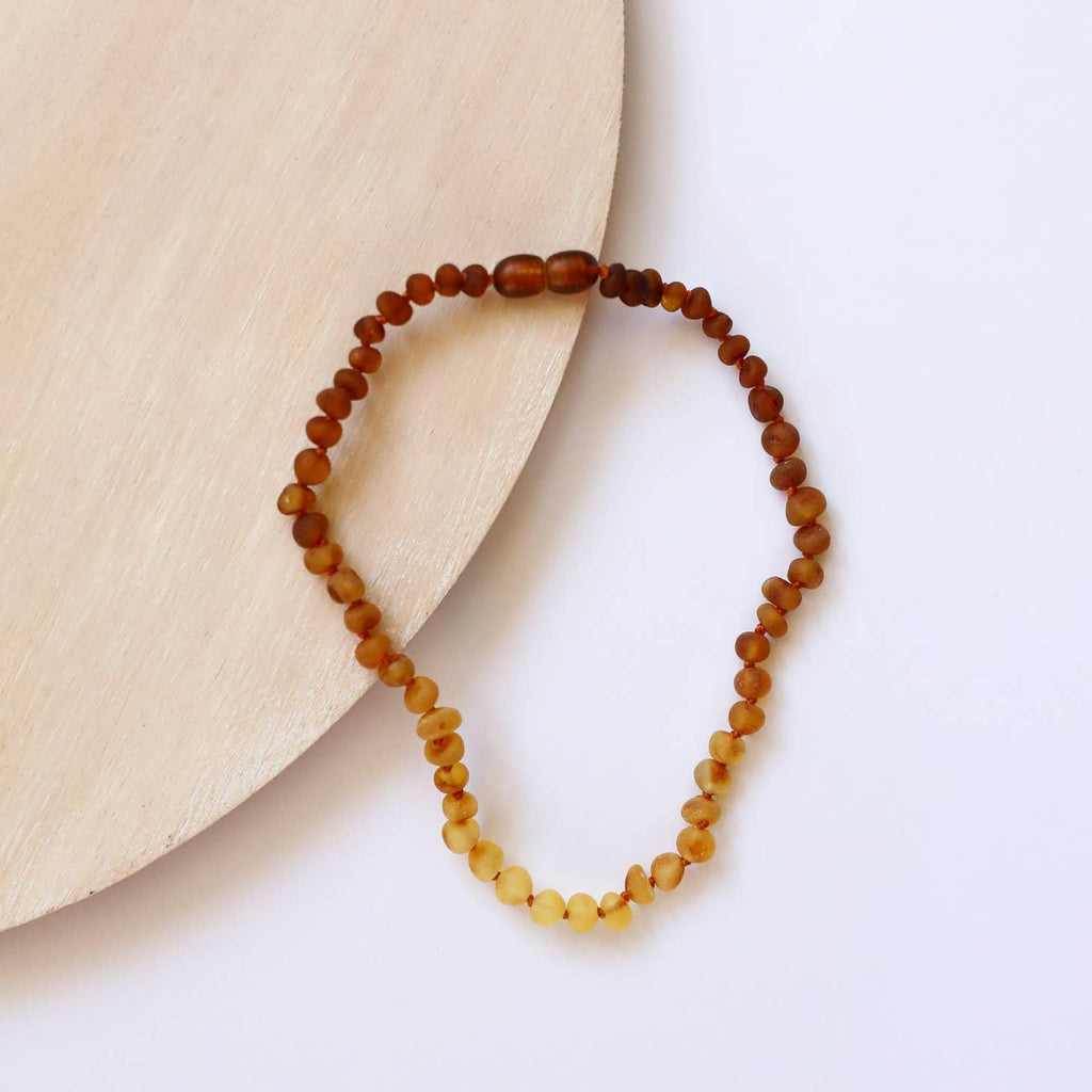 CanyonLeaf - Raw Baltic Amber + Sunflower Necklace