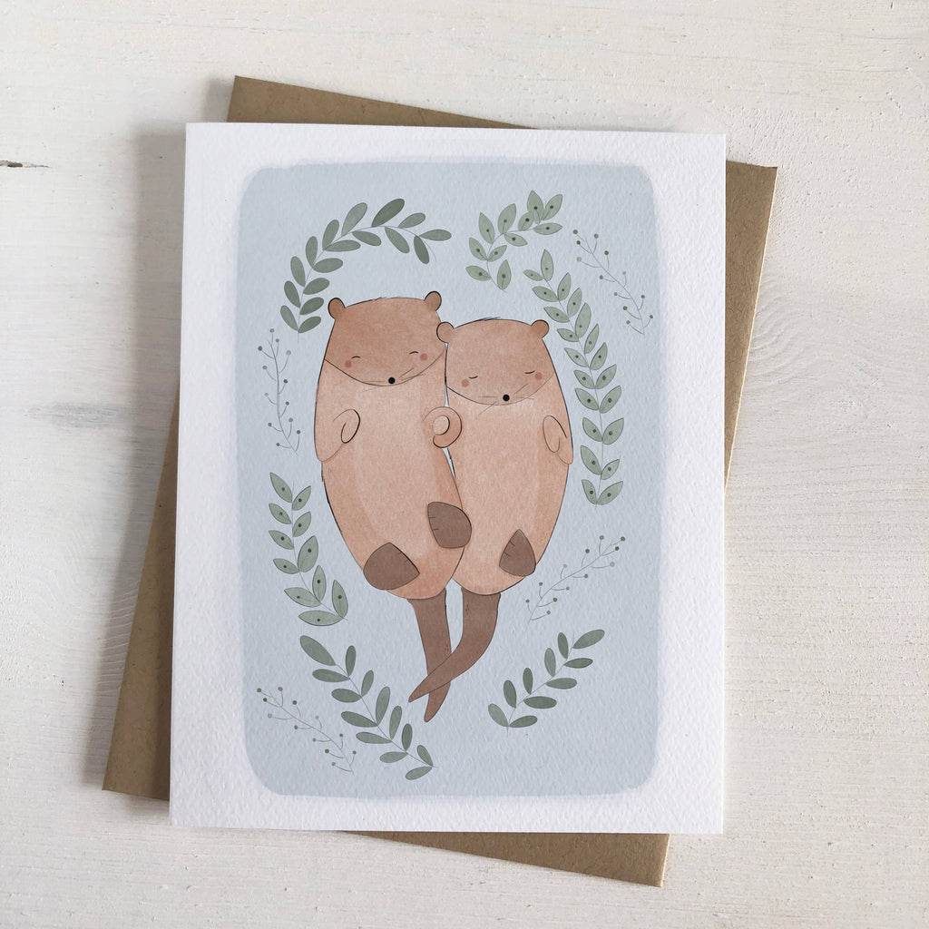 Fox & Bear Paper Co. - Otters in Love Greeting Card