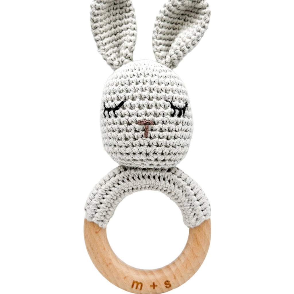 Marlowe and Sage- Bunny Hand Crochet Rattle