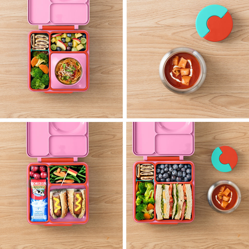 OmieBox Pink Berry Hot + Cold Bento for Kids