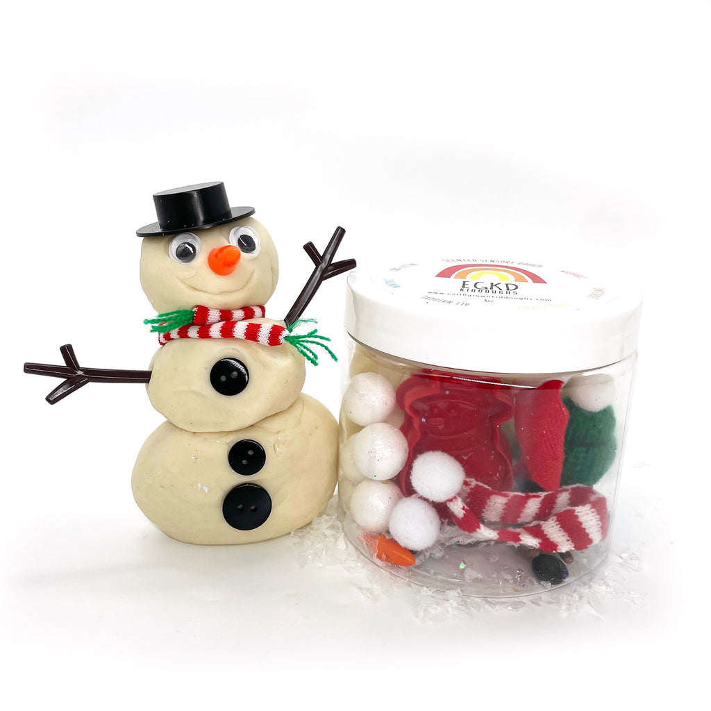 Build a Snowman Dough Globe Sensory Play Dough Kit