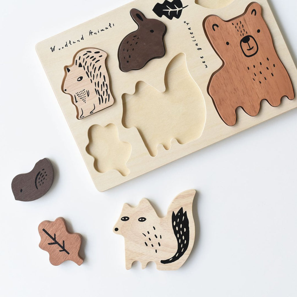 Wee Gallery - Wooden Tray Puzzle - Woodland Animals