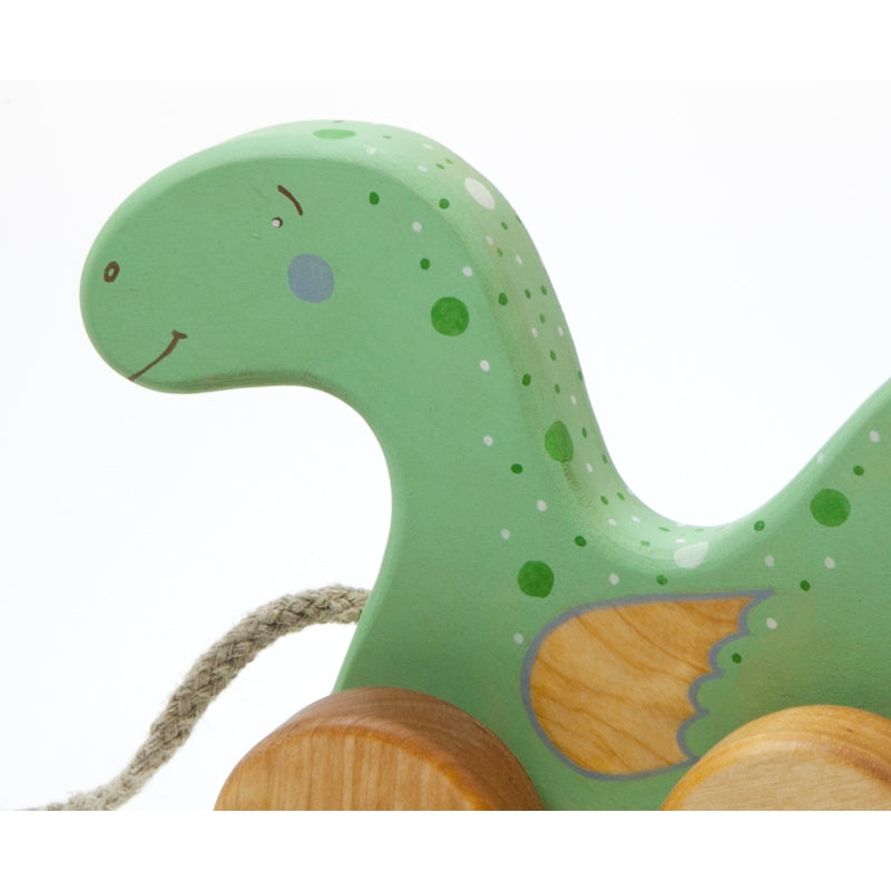 Handcrafted Wooden Pull Toy - Dinosaur