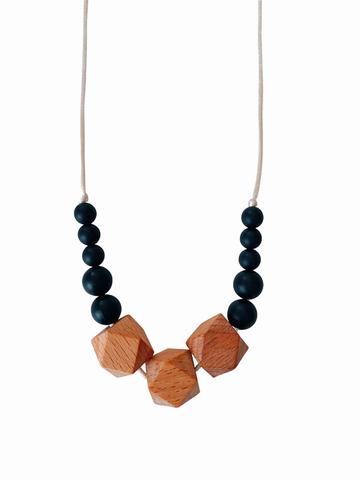The Easton - Black Teething Necklace