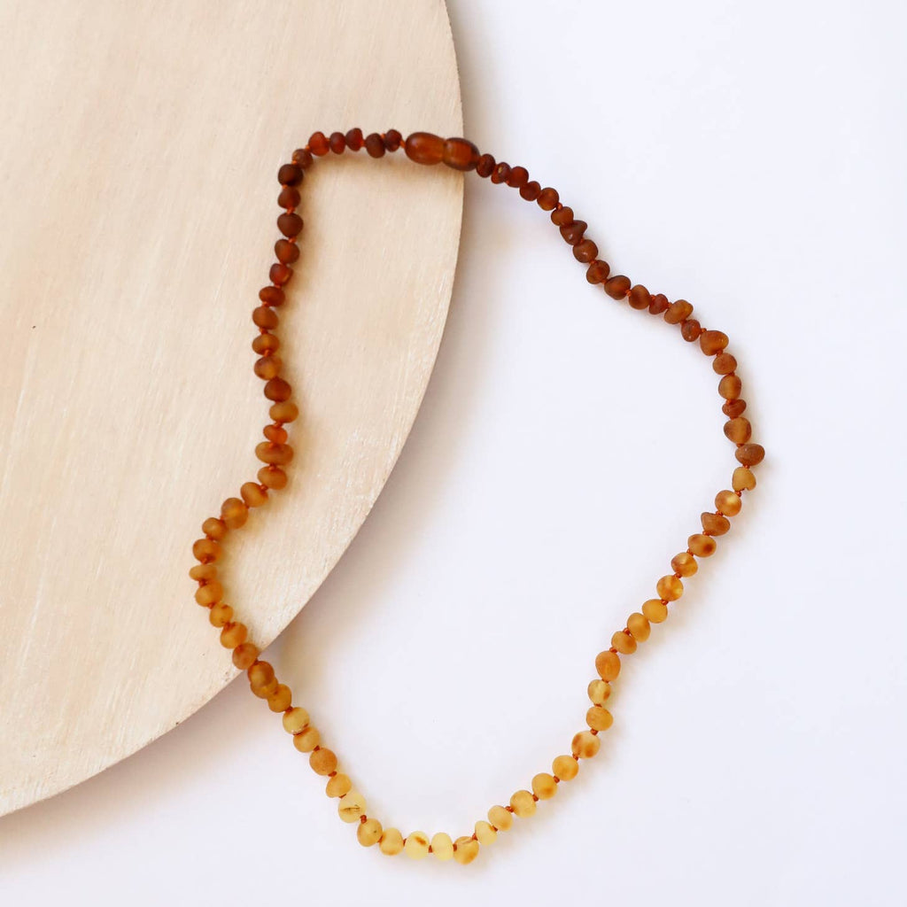 CanyonLeaf - Adult Raw Baltic Amber + Sunflower Necklace
