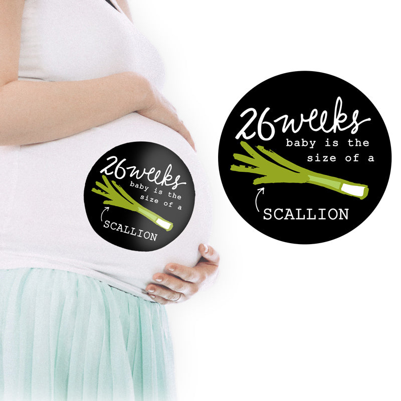 9th Letter Press - Fruit & Veggies Pregnancy Stickers