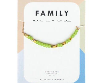 Julia Szendrei Morse Code Necklace - Family