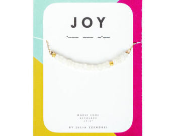 Julia Szendrei Morse Code Necklace - Joy