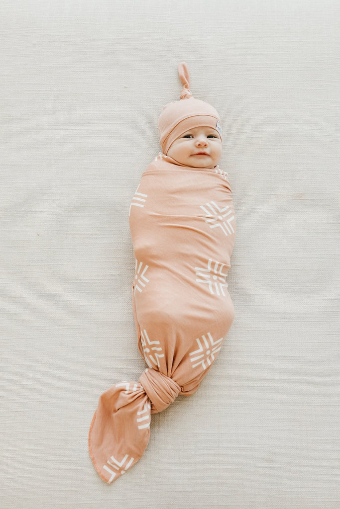 Copper Pearl Knit Swaddle Blanket - Mesa