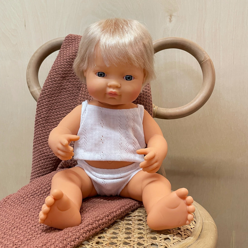 Miniland Baby Doll Caucasian Boy 15"