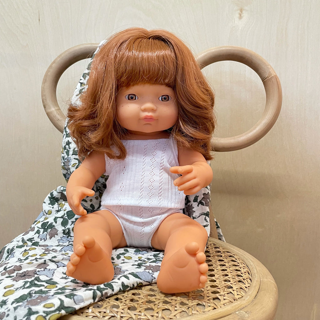 Miniland Baby Doll Redhead Girl