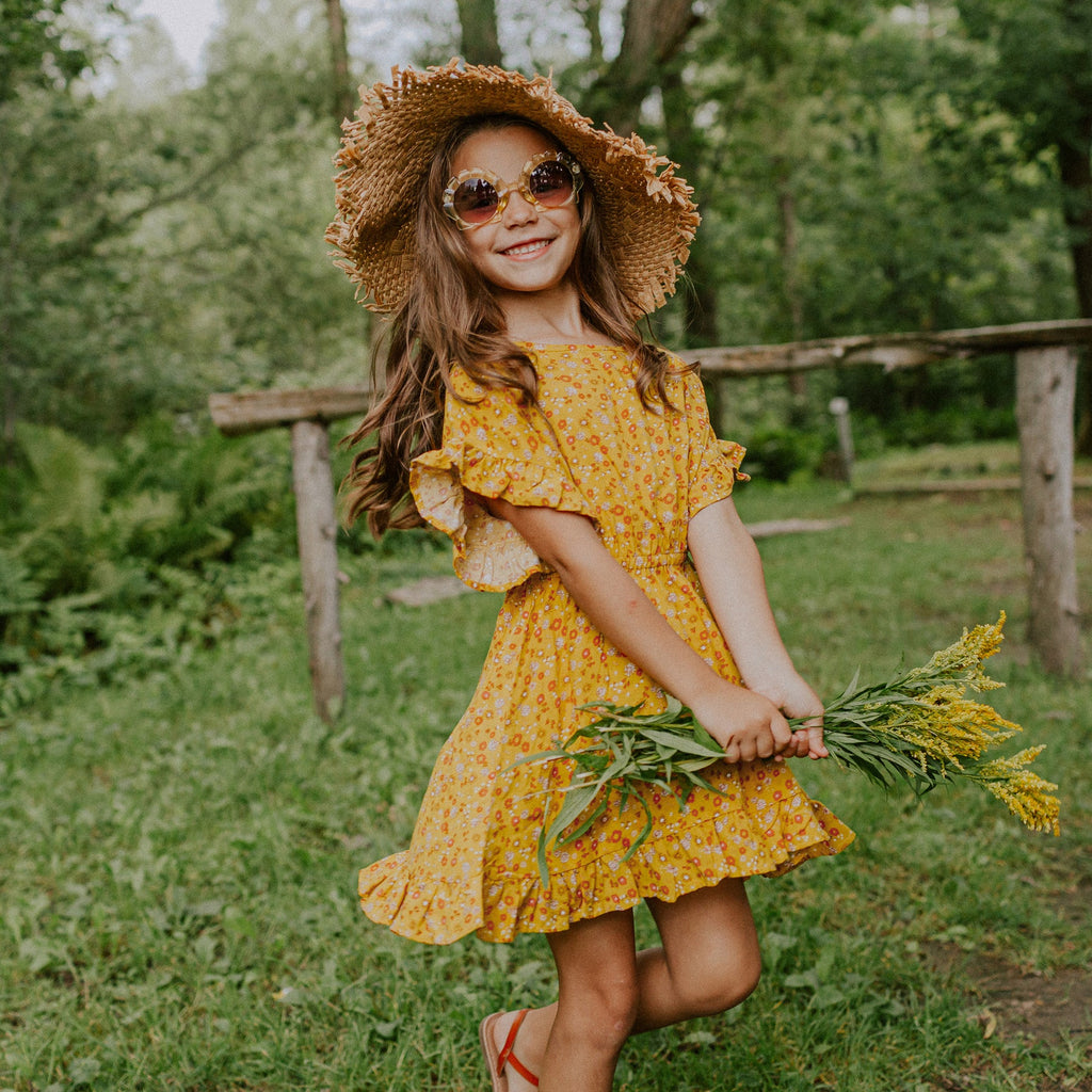 Souris Mini Yellow Flowery Dress