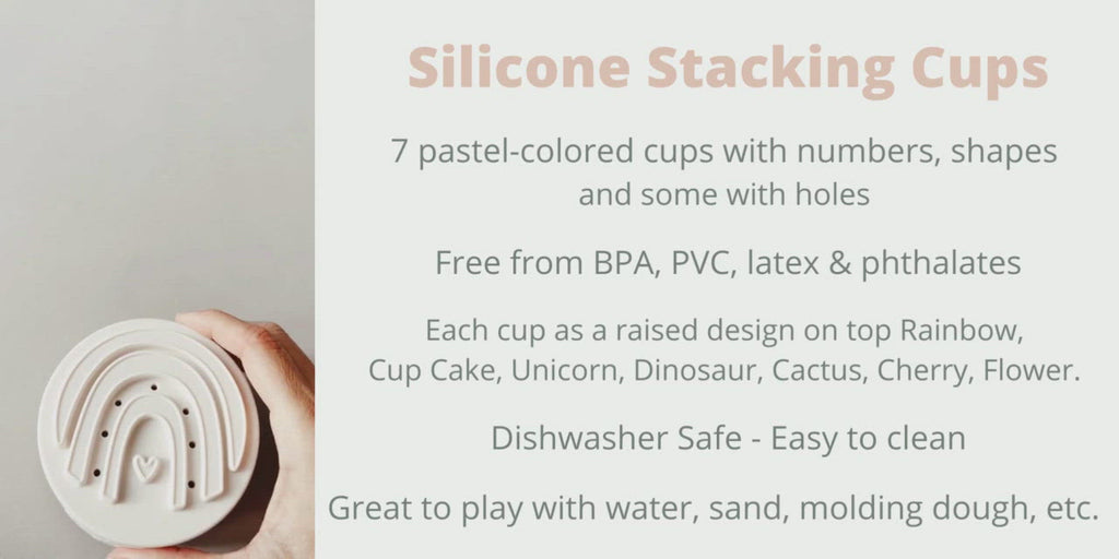 Large Soft Silicone Stacking Cups Toy